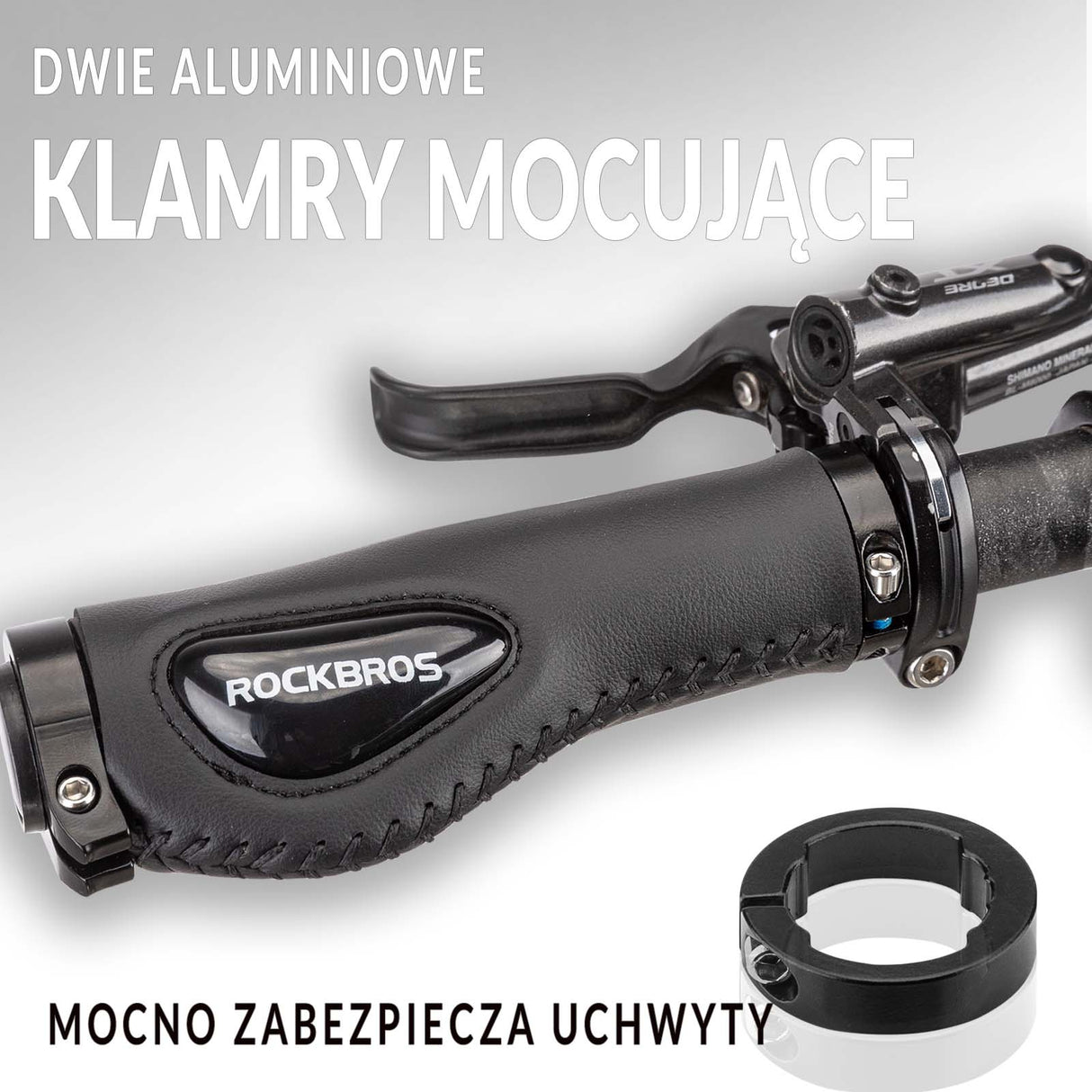 ROCKBROS Chwyty Rowerowe ⌀22,2 mm Rączki Gripy do kierownicy Uniwersalne Rączki rowerowe