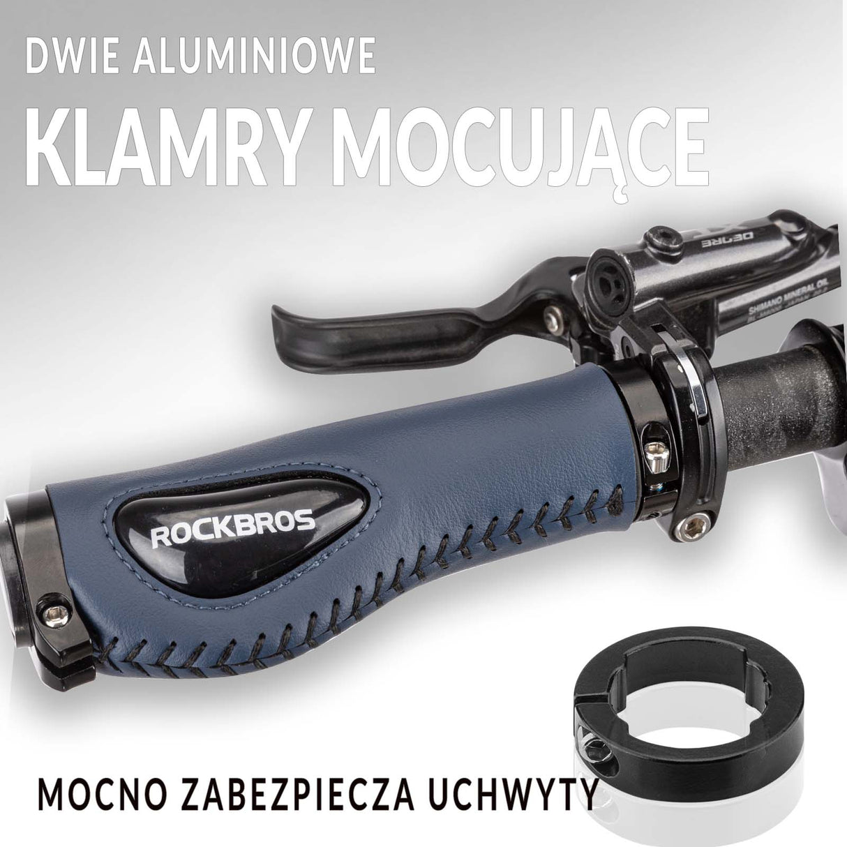 ROCKBROS Chwyty Rowerowe ⌀22,2 mm Rączki Gripy do kierownicy Uniwersalne Rączki rowerowe