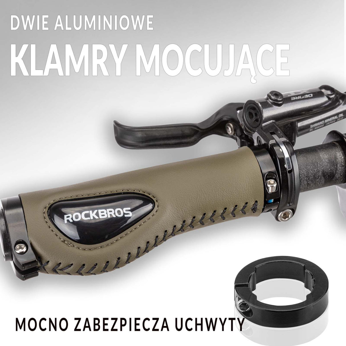 ROCKBROS Chwyty Rowerowe ⌀22,2 mm Rączki Gripy do kierownicy Uniwersalne Rączki rowerowe