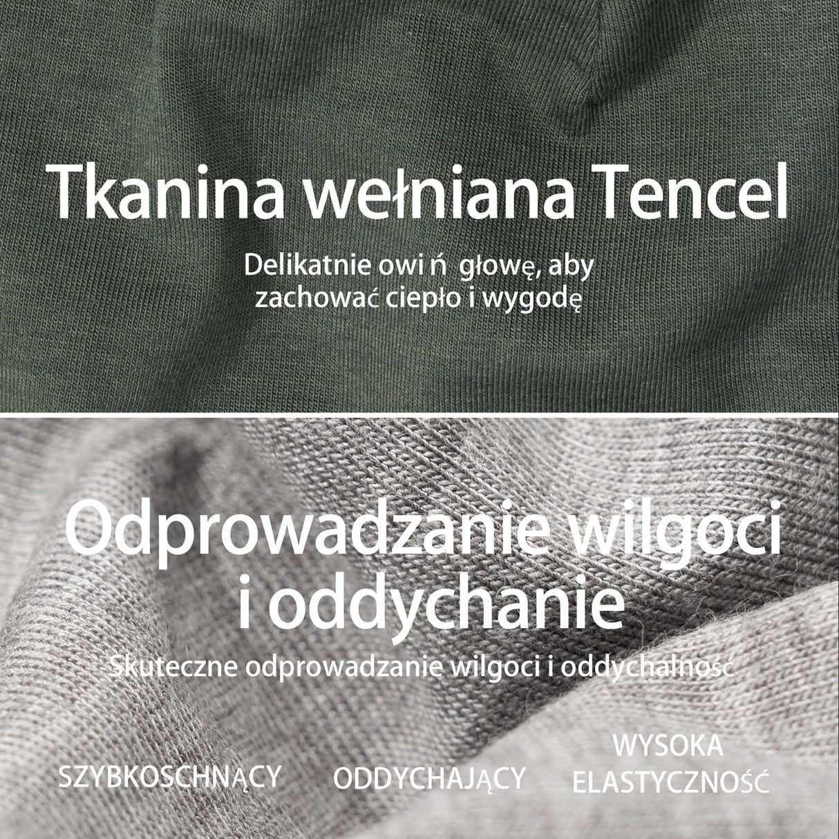 ROCKBROS Ciepła Czapka Rowerowa z Wełny i Tencelu-YDM002 Czapki