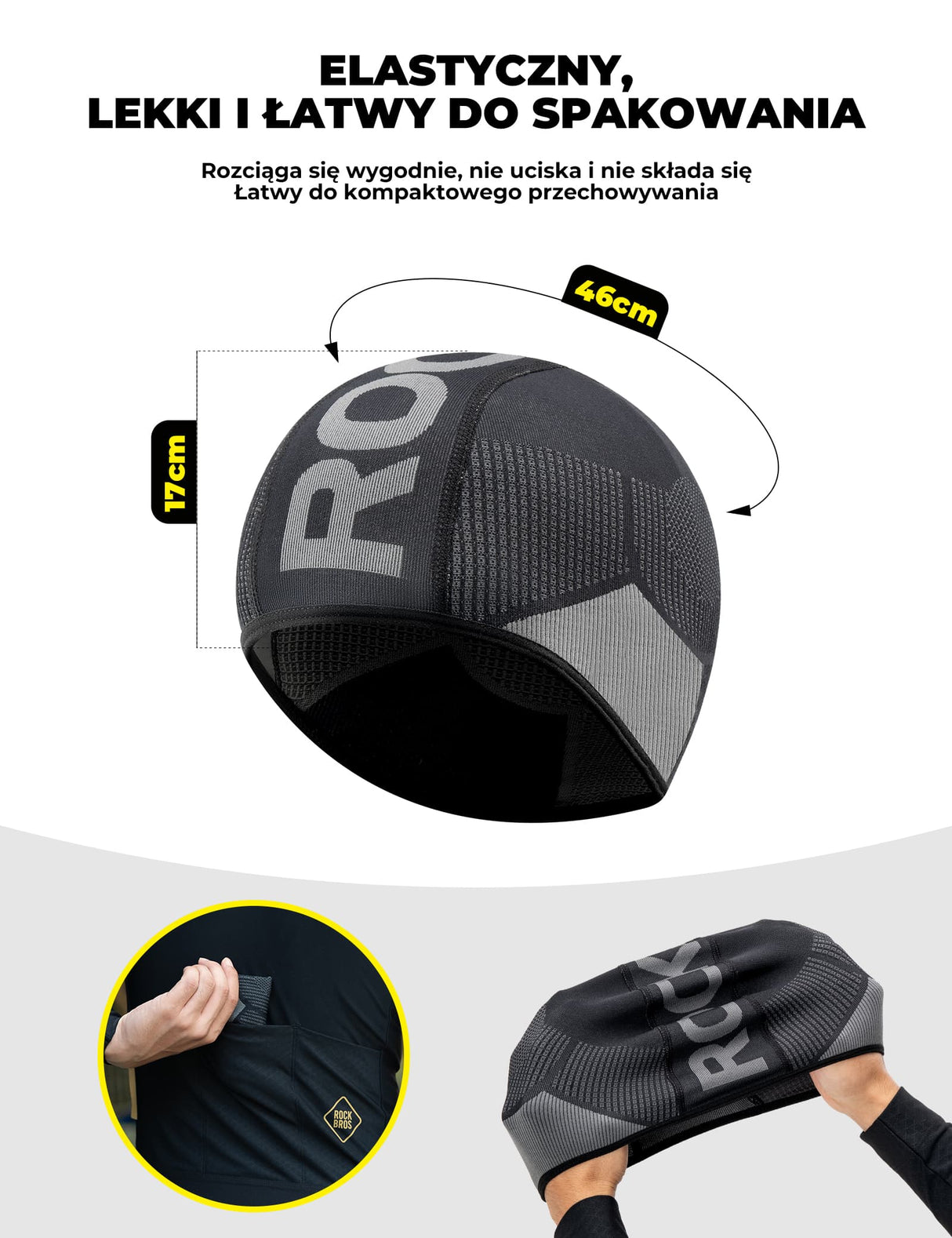 ROCKBROS Czapka Rowerowa Zimowa Z Ochroną Uszu-LF25770 Czapki