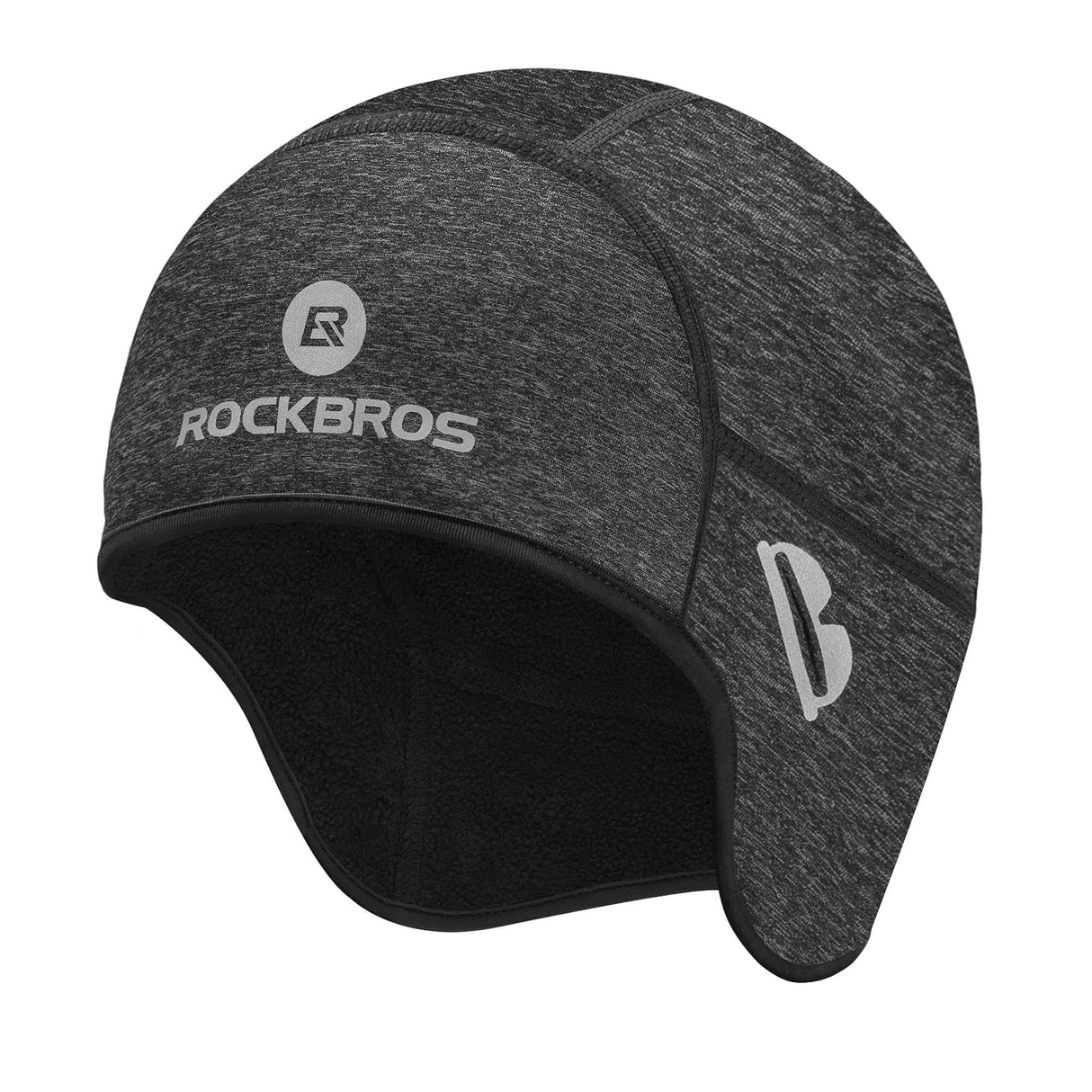 ROCKBROS ROCKBROS Czapka Zimowa Wiatroszczelna z Otworami na Okulary Unisex Czarna/Szara CzapkiSzara