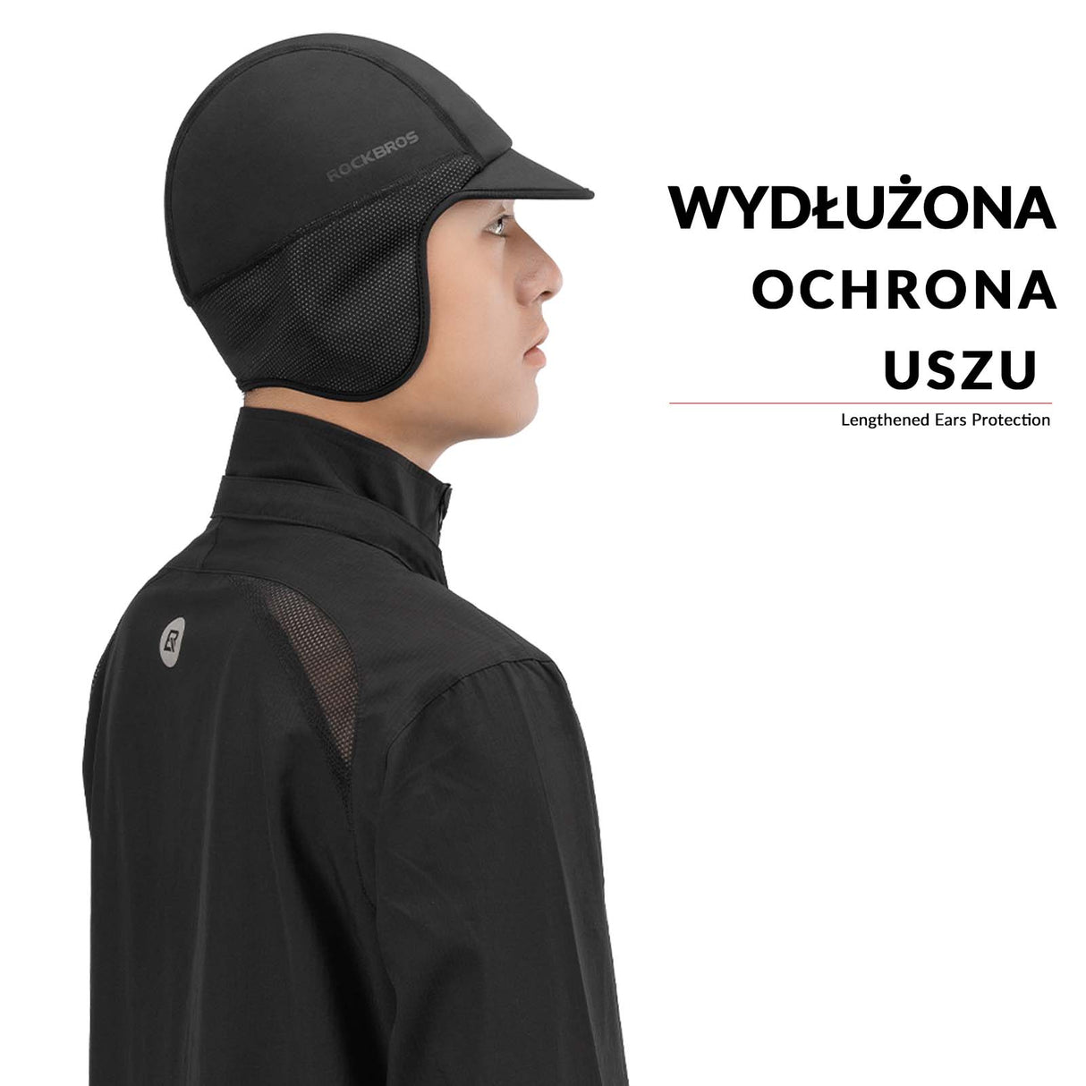 ROCKBROS ROCKBROS Czapka Zimowa pod Kask Ciepła Rowerowa Narciarska Uniwersalna Czapki