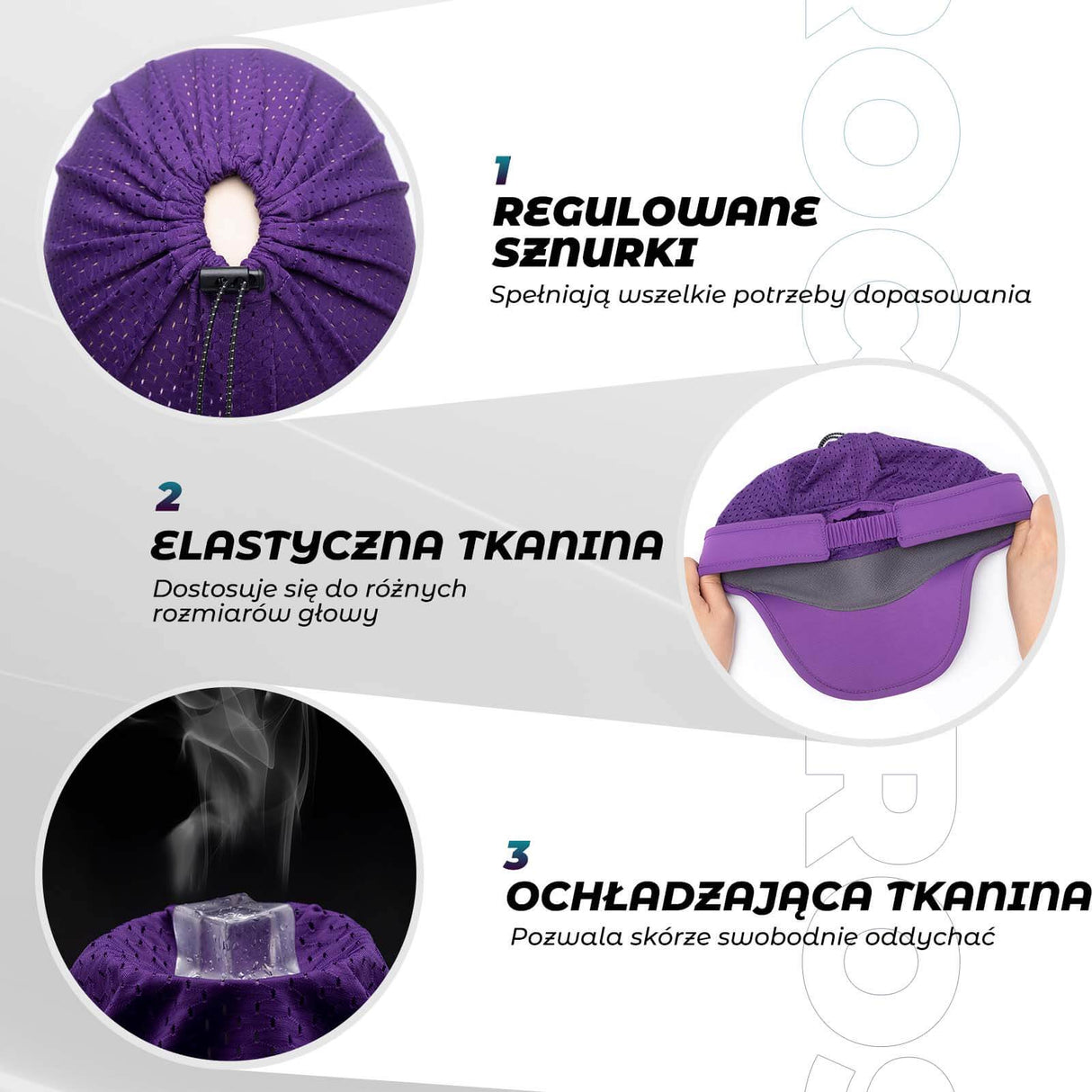 ROCKBROS Czapka z Daszkiem Przeciwsłoneczna z Ochroną UV UPF50+ Uniwersalna Czapki