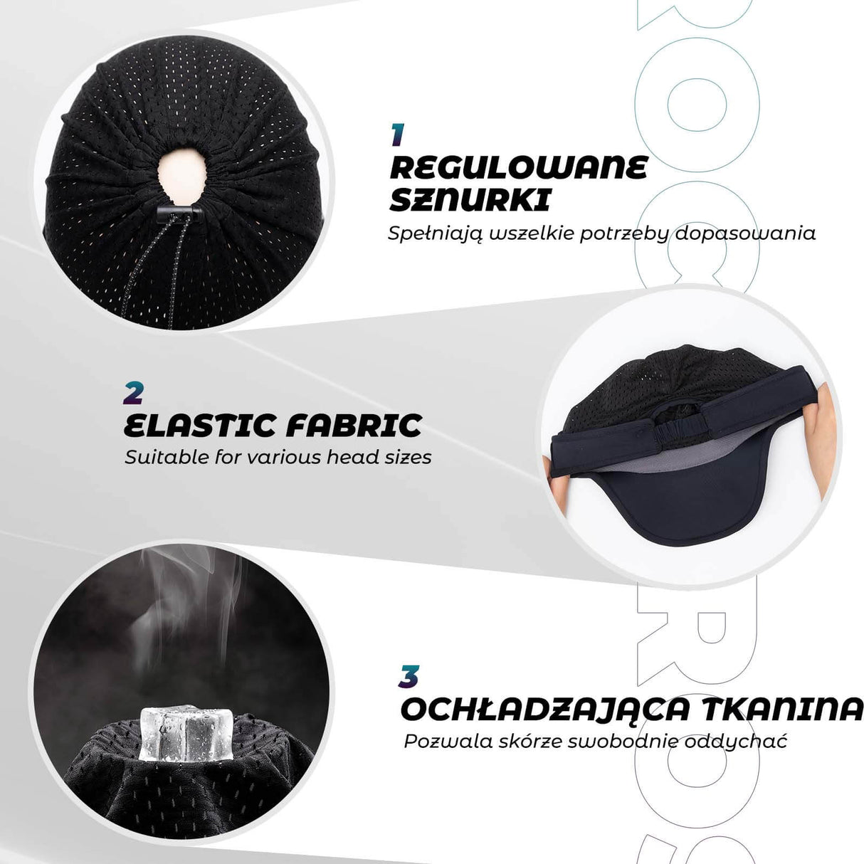 ROCKBROS Czapka z Daszkiem Przeciwsłoneczna z Ochroną UV UPF50+ Uniwersalna Czapki