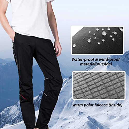 ROCKBROS Długie Spodnie Rowerowe Męskie Sportowe Spodnie do Biegania Czarne Spodnie