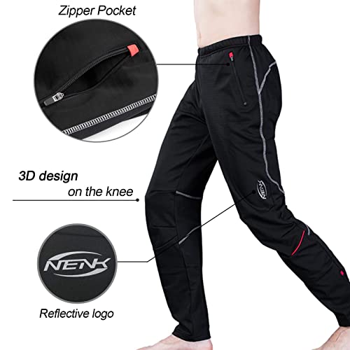 ROCKBROS Długie Spodnie Rowerowe Męskie Sportowe Spodnie do Biegania Czarne Spodnie
