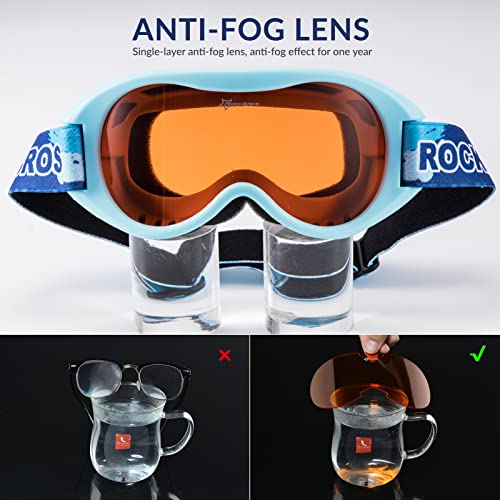 ROCKBROS Dziecięce gogle narciarskie Snowboard Okulary Ochrona przed promieniowaniem UV-1927 Gogle narciarskie