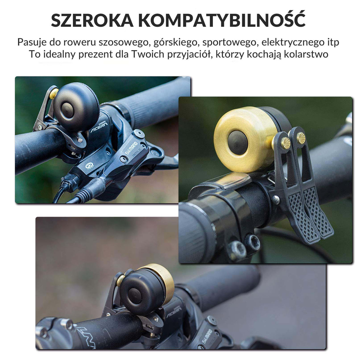 ROCKBROS ROCKBROS Dzwonek Rowerowy Klasyczny Mosiądz Dzwonek dla Rower Dzwonki