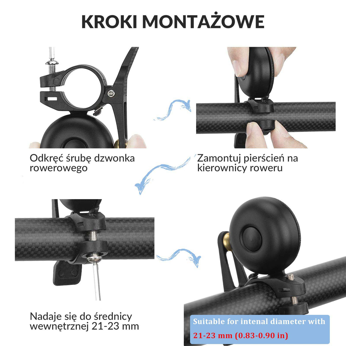 ROCKBROS ROCKBROS Dzwonek Rowerowy Klasyczny Mosiądz Dzwonek dla Rower Dzwonki