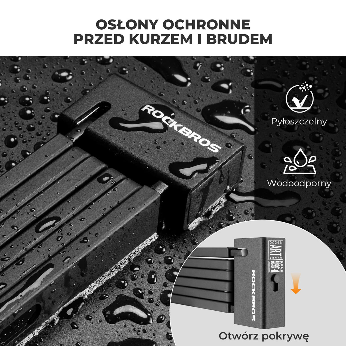 ROCKBROS Składane Zabezpieczenie Roweru 104 cm Zapięcia