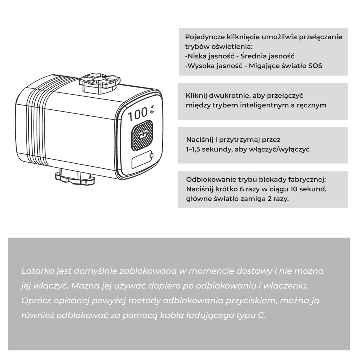 ROCKBROS Przednie Światło Rowerowe 1000 lm z Cyfrowym Wyświetlaczem-M6 Światła rowerowe