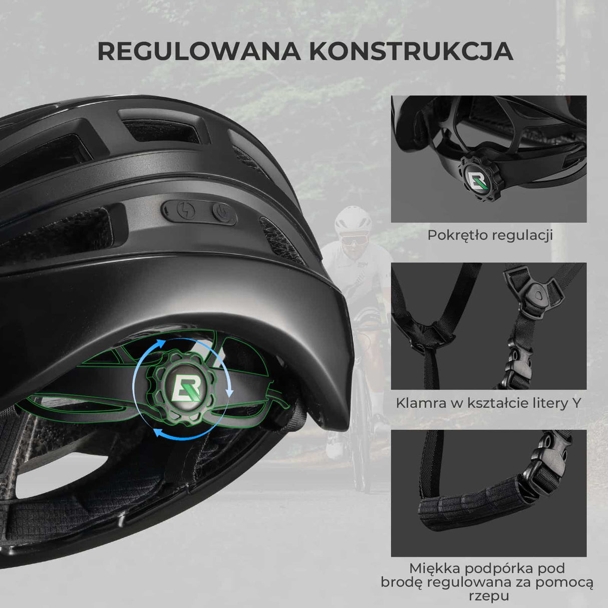 ROCKBROS Kask ze Zdalnie Sterowanym Światłem Tylnym-ZK-031 Kaski