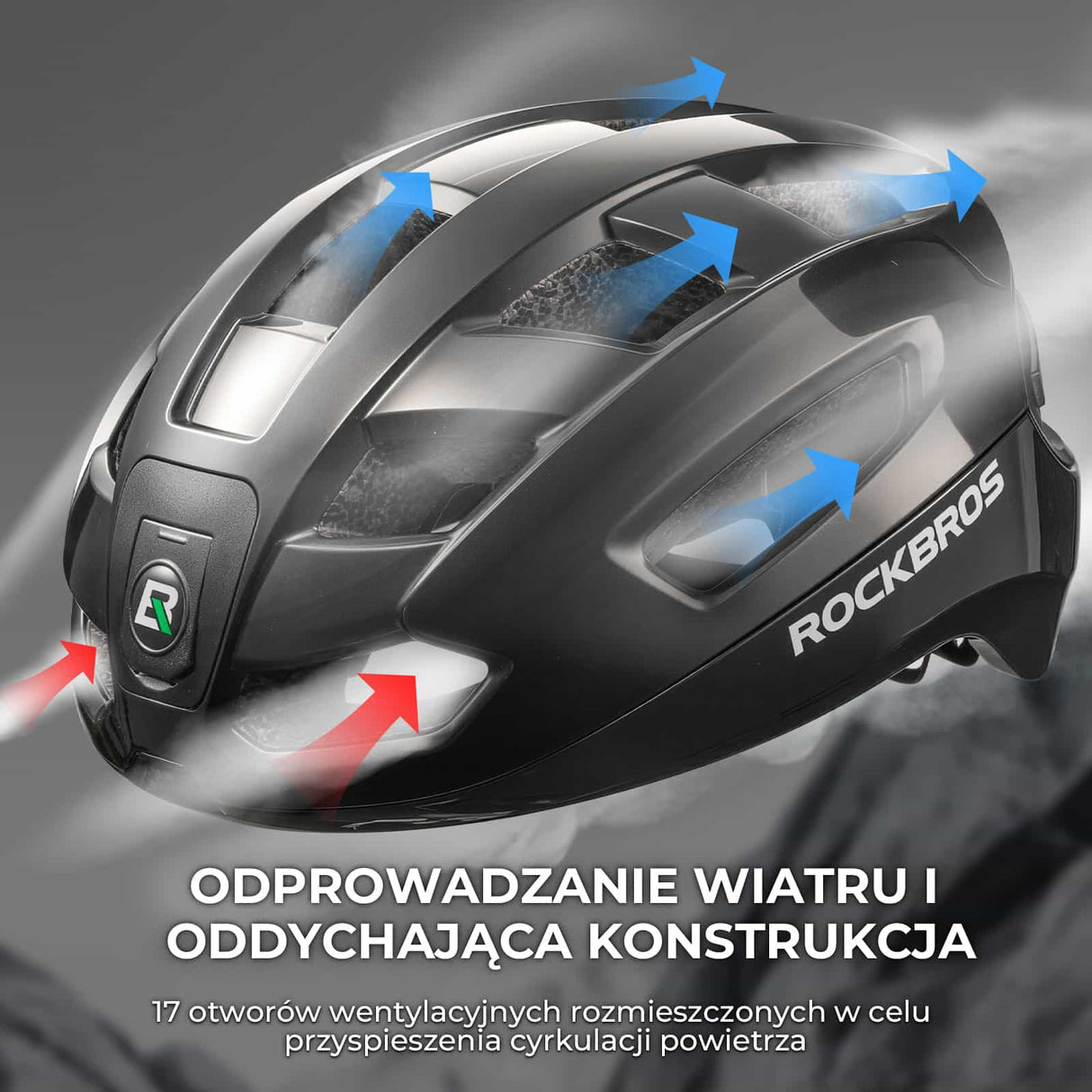 ROCKBROS Kask ze Zdalnie Sterowanym Światłem Tylnym-ZK-031 Kaski