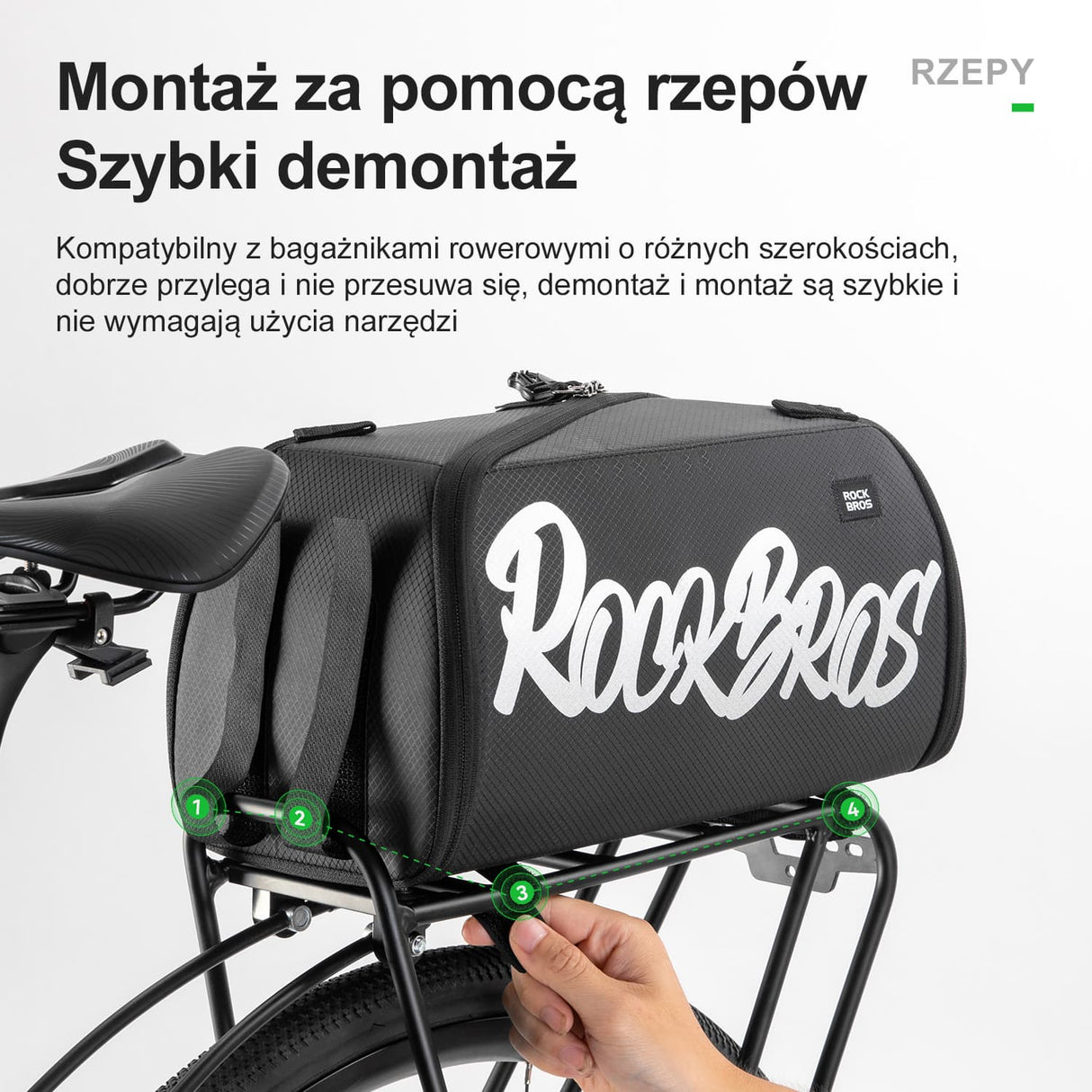 ROCKBROS Torby na Bagażnik Jednoczęściowa Konstrukcja-A37-1 Torby na bagażnik