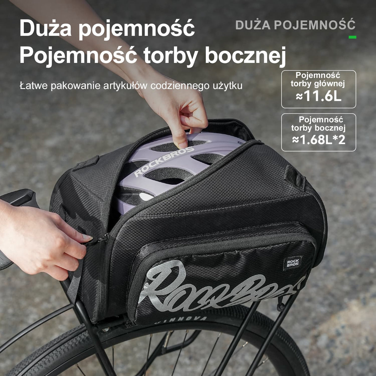 ROCKBROS Torby na Bagażnik Jednoczęściowa Konstrukcja-A37-1 Torby na bagażnik
