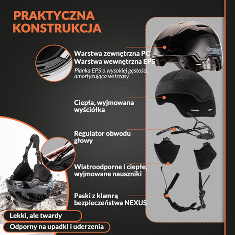 ROCKBROS Qunature Kask Narciarski z Ochraniaczami i Nausznikiem dla Kobiet i Mężczyzn-S-313 Kaski
