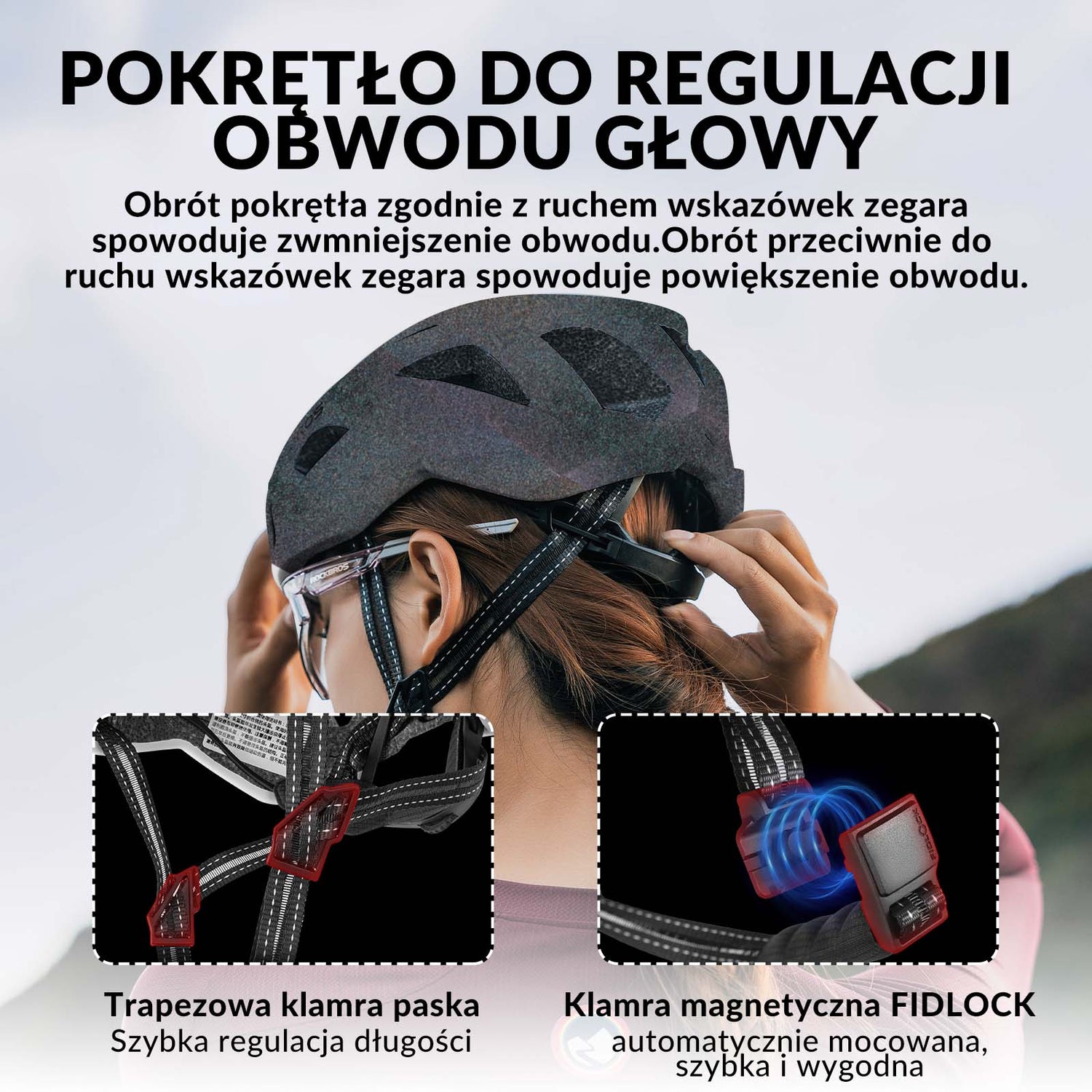 ROCKBROS kask rowerowy kolarski unisex dla dorosłych, dostępny w rozmiarach M (54-58 cm) i L (58-62 cm), lekki i wygodny, zapewniający optymalną ochronę podczas jazdy na rowerze.