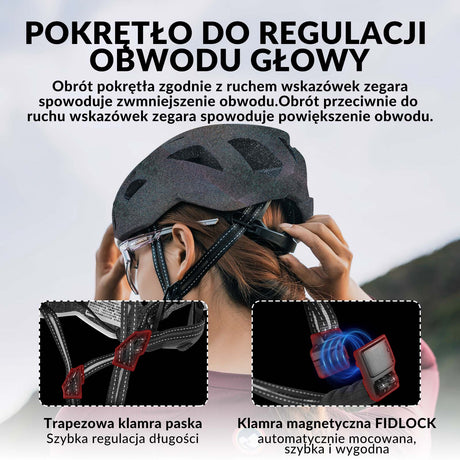 ROCKBROS kask rowerowy kolarski unisex dla dorosłych, dostępny w rozmiarach M (54-58 cm) i L (58-62 cm), lekki i wygodny, zapewniający optymalną ochronę podczas jazdy na rowerze.