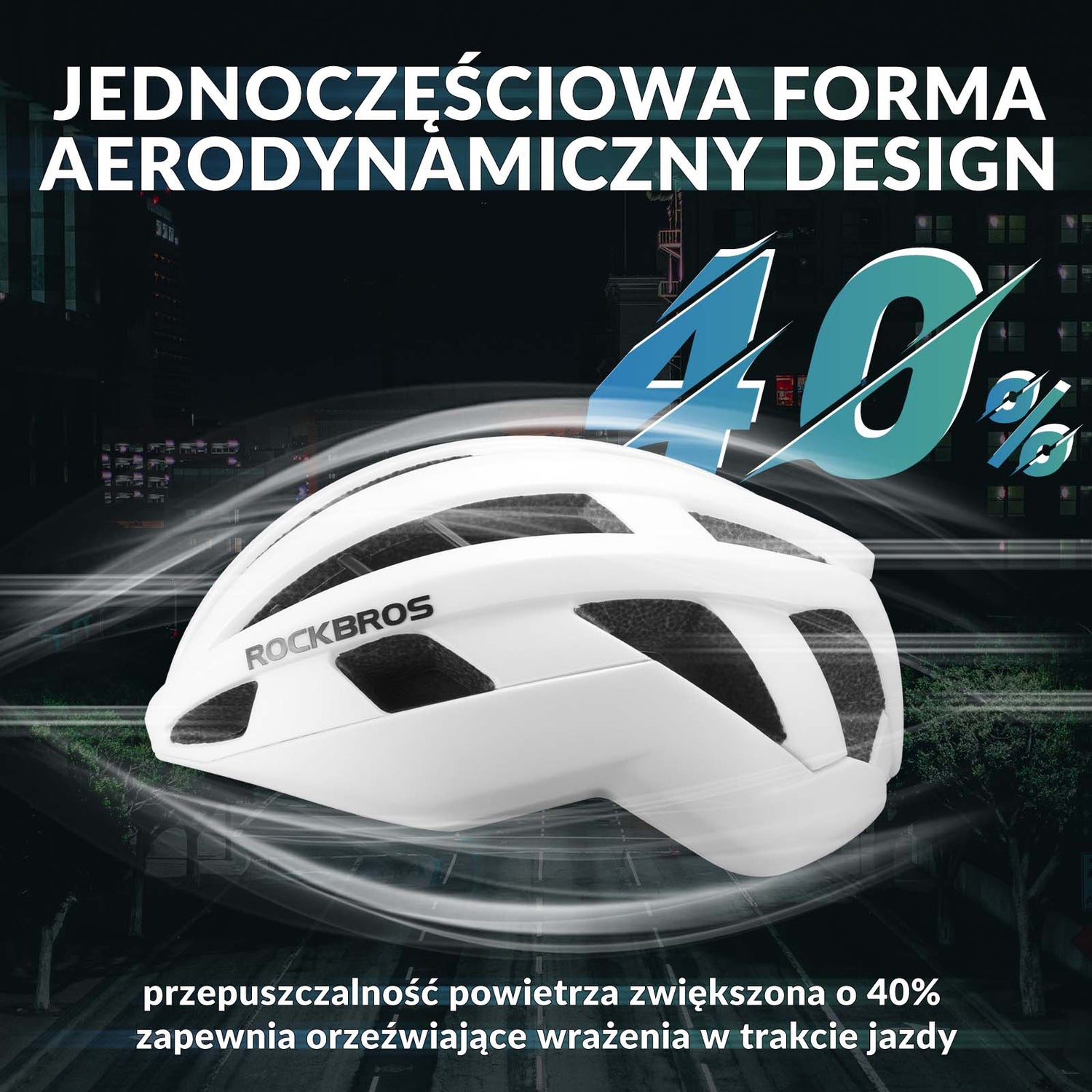 ROCKBROS ROCKBROS Kask Rowerowy Kolarski Kask Unisex Dorośli M(54-58cm) / L(58-62cm) Kaski