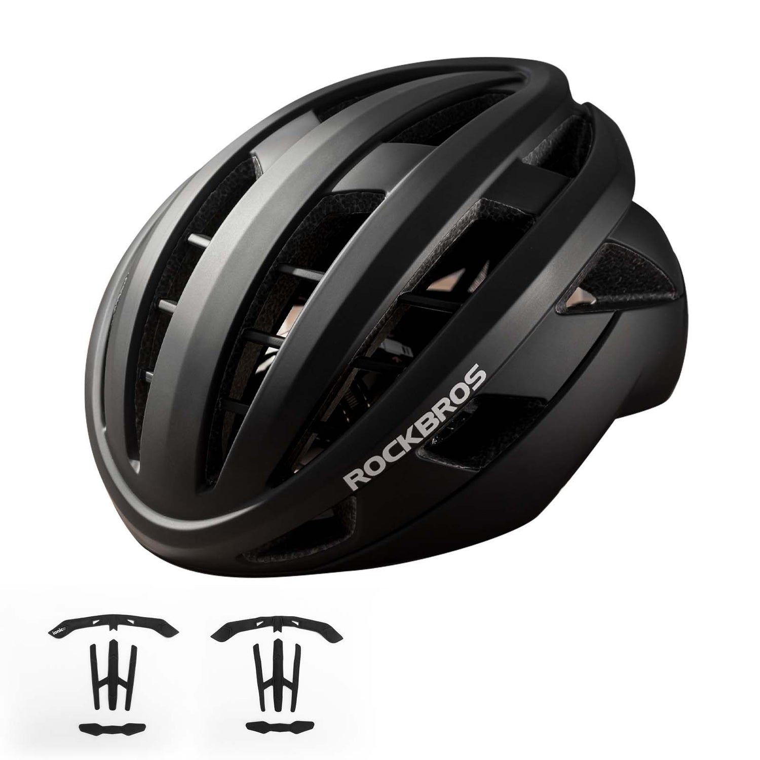 ROCKBROS ROCKBROS Kask Rowerowy Kolarski Kask Unisex Dorośli M(54-58cm) / L(58-62cm) KaskiCzarny matowy M