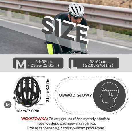 ROCKBROS ROCKBROS Kask Rowerowy Kolarski Kask Unisex Dorośli M(54-58cm) / L(58-62cm) Kaski