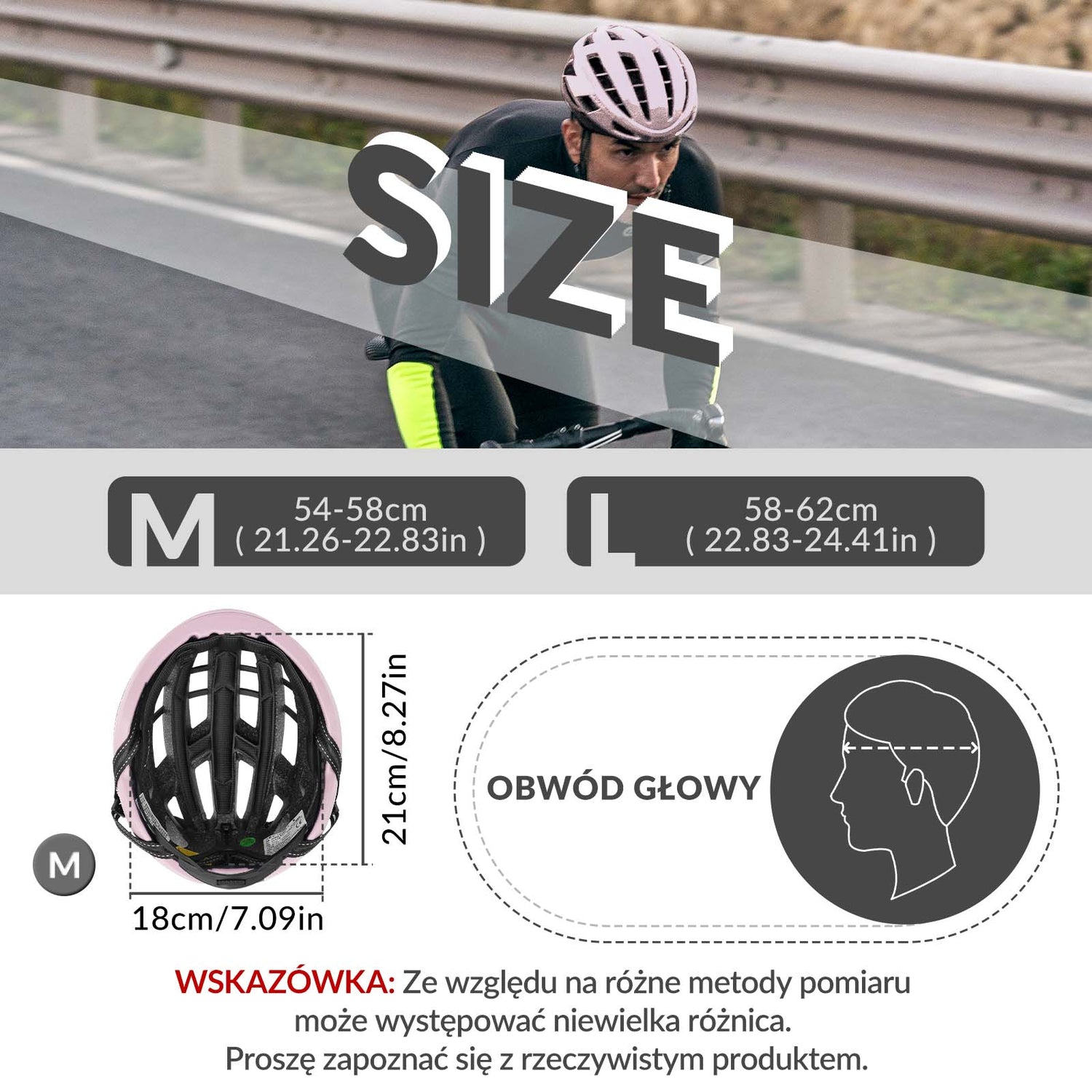 ROCKBROS ROCKBROS Kask Rowerowy Kolarski Kask Unisex Dorośli M(54-58cm) / L(58-62cm) Kaski