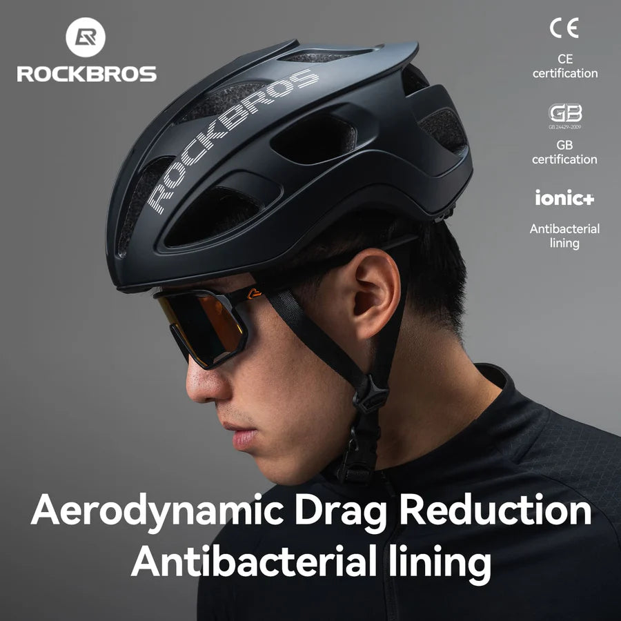 ROCKBROS Kask Rowerowy Lekki I Antybakteryjny Z Regulacją Obwodu Głowy 58-62cm-LK-66 Kaski