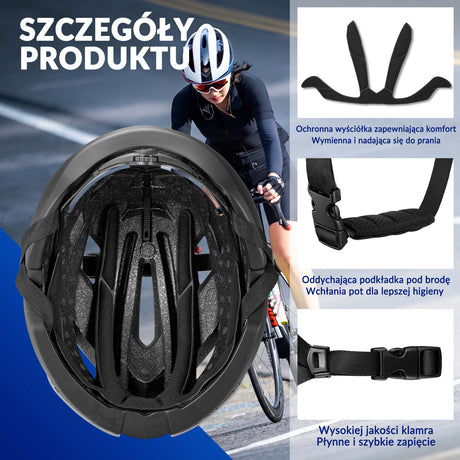 ROCKBROS ROCKBROS Kask Rowerowy Regulowany Kask Kolarski Lekki M/L 55-58/58-61cm Kaski