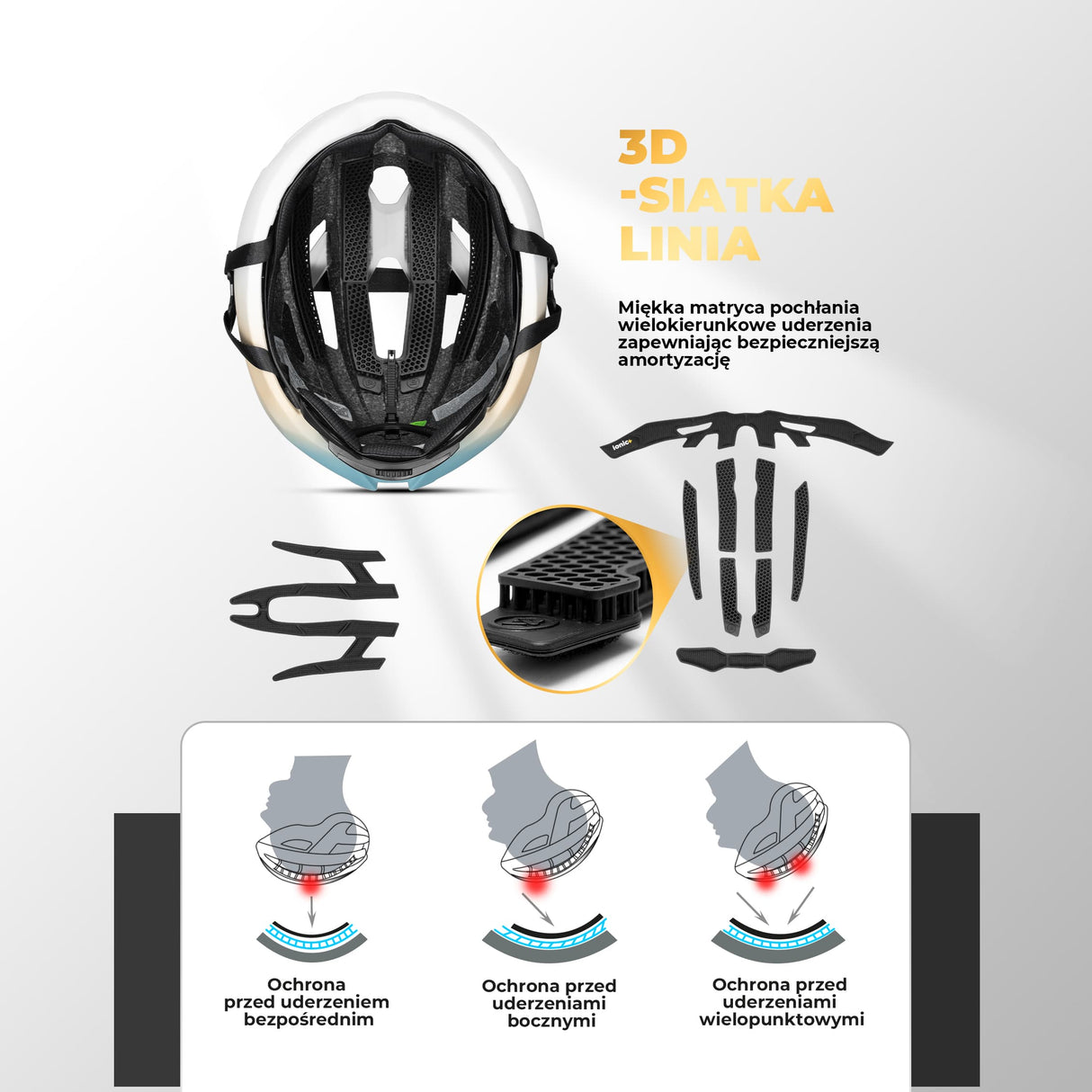 ROCKBROS Kask Rowerowy z Ramą Wzmacniającą Bezpieczny i Lekki-LK-69 Kaski