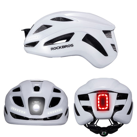 ROCKBROS Kask Rowerowy z Lampką Męski Damski-ZK-077 Kaski