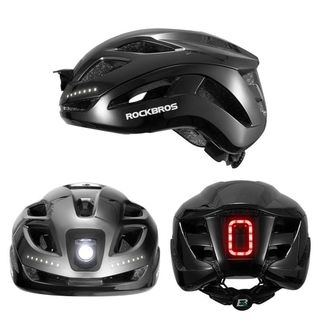 ROCKBROS Kask Rowerowy z Lampką Męski Damski-ZK-077 Kaski