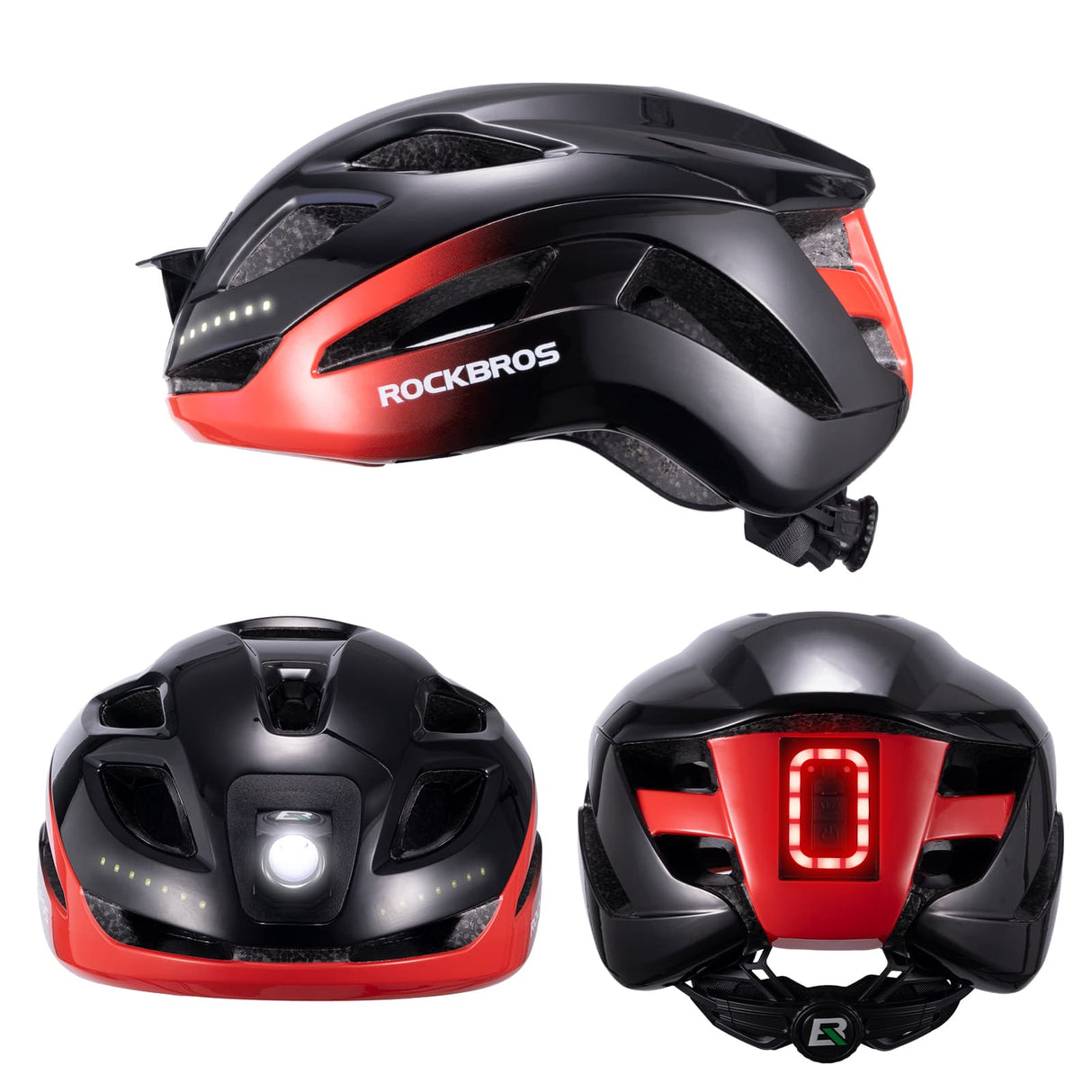 ROCKBROS Kask Rowerowy z Lampką Męski Damski-ZK-077 Kaski
