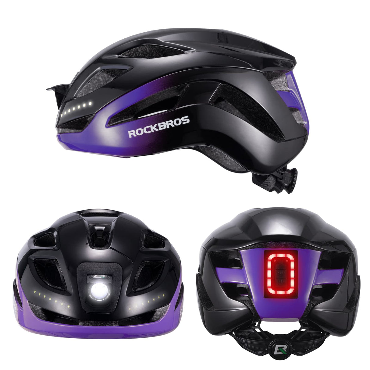 Kask Rowerowy z Lampką Męski Damski-ZK-077