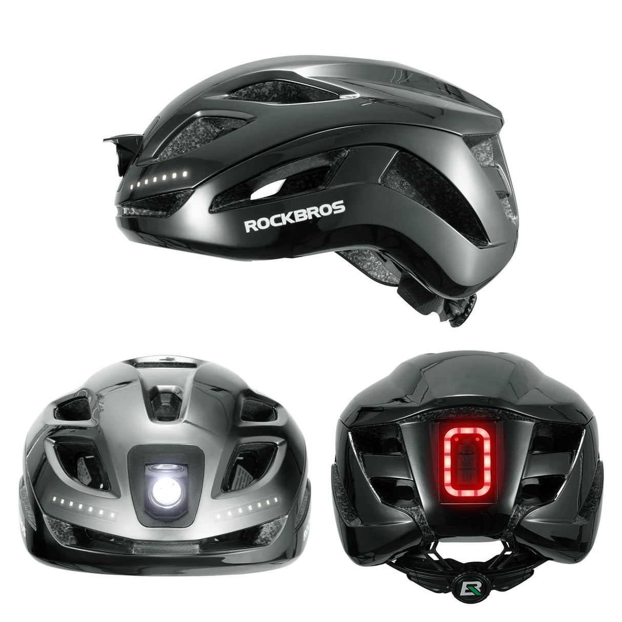 Kask Rowerowy z Lampką Męski Damski-ZK-077
