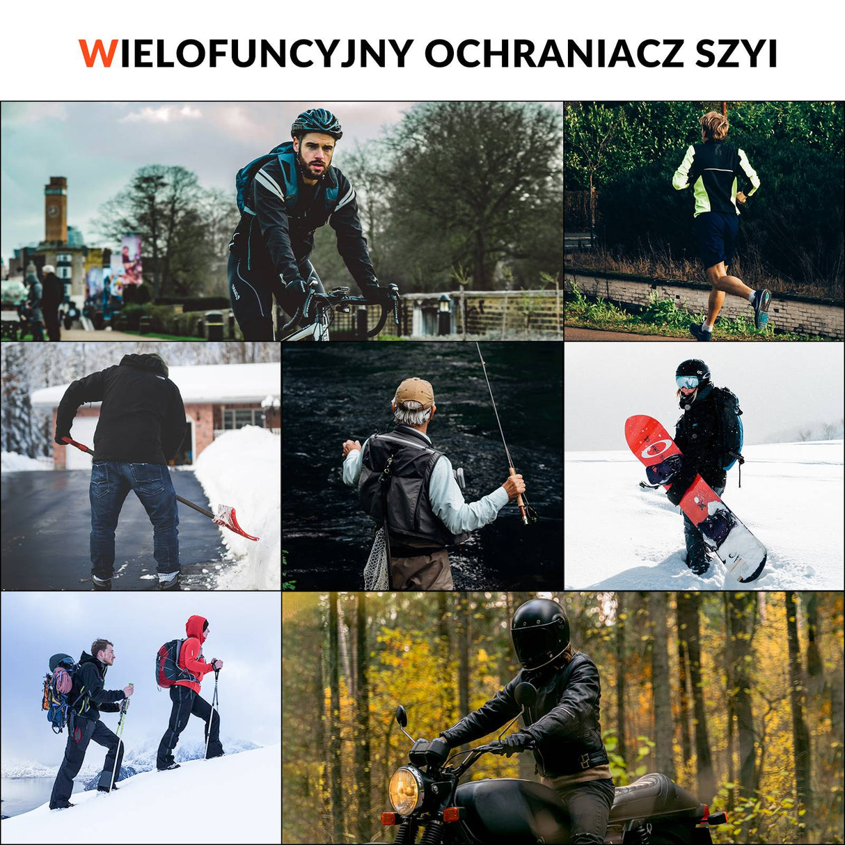 ROCKBROS Komin Termiczny Ocieplacz na Szyję Zimowy Ciepły Maska na Narty Rower Osłony twarzy