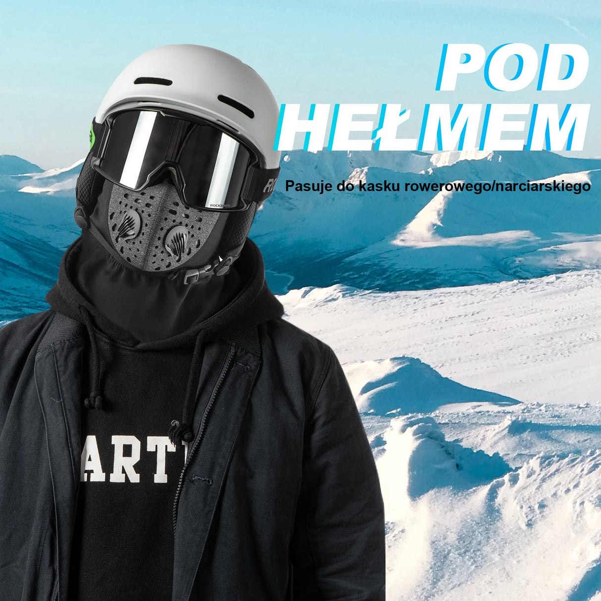 ROCKBROS Kominiarka Wiatroszczelna I Pyłoszczelna Z Zaworem Oddechowym-LF7127-1 Kominiarki