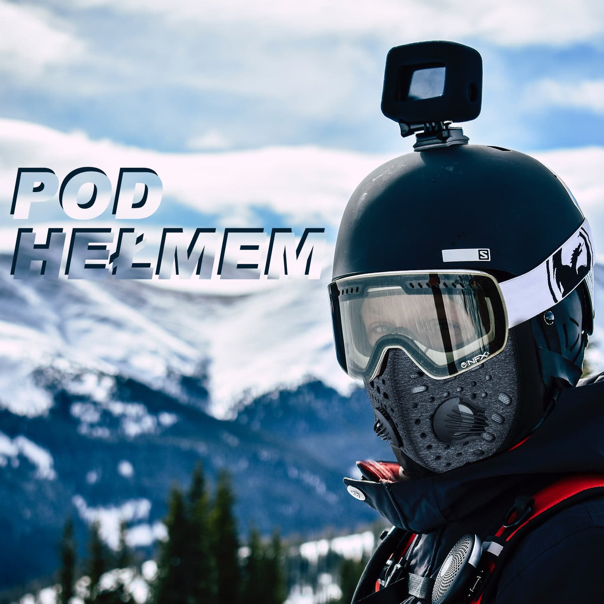 ROCKBROS Kominiarka Wiatroszczelna I Pyłoszczelna Z Zaworem Oddechowym-LF7127-1 Kominiarki