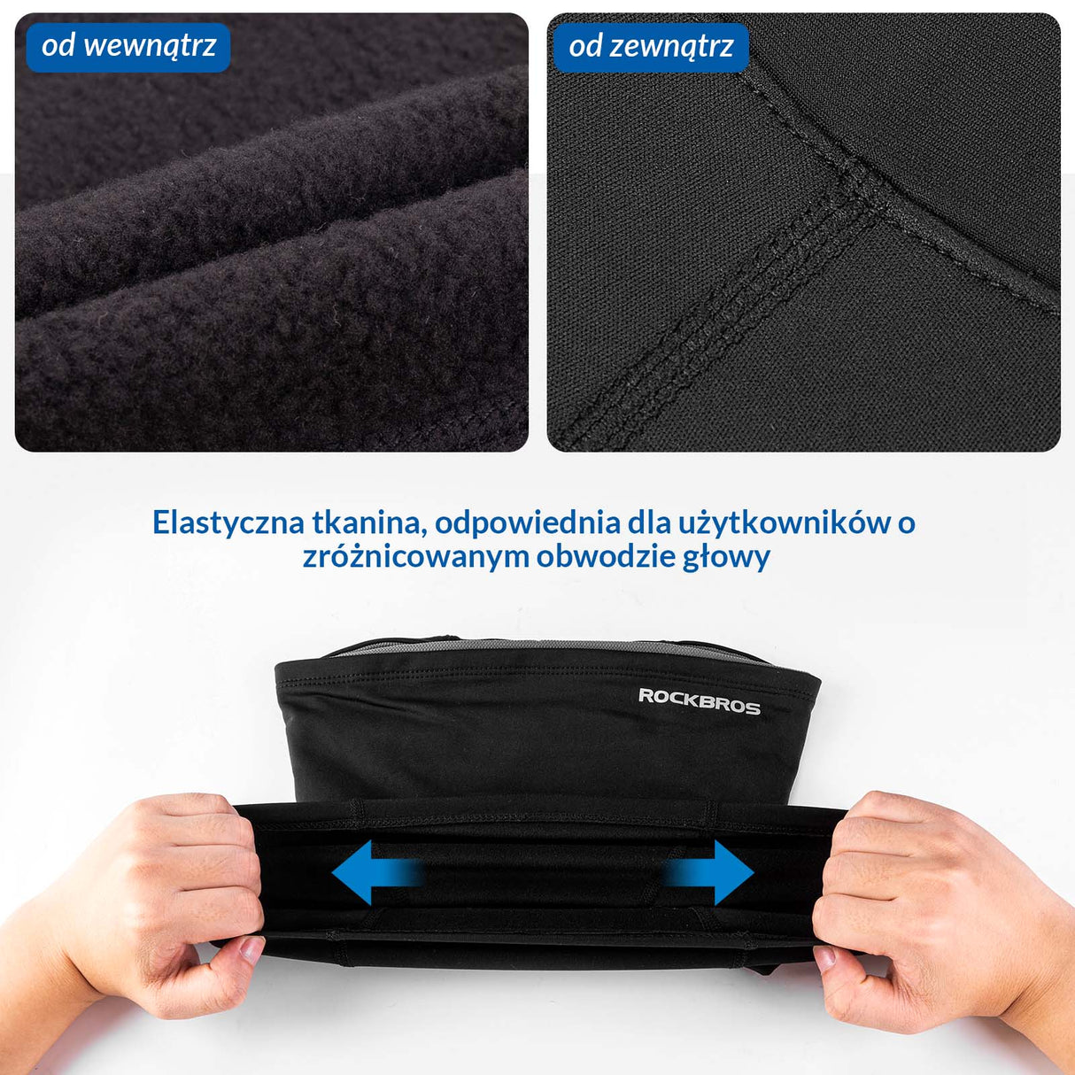 ROCKBROS Kominiarka Zimowa BALACLAVA Narciarska Motocyklowa Rowerowa Uniwesralna Kominiarki