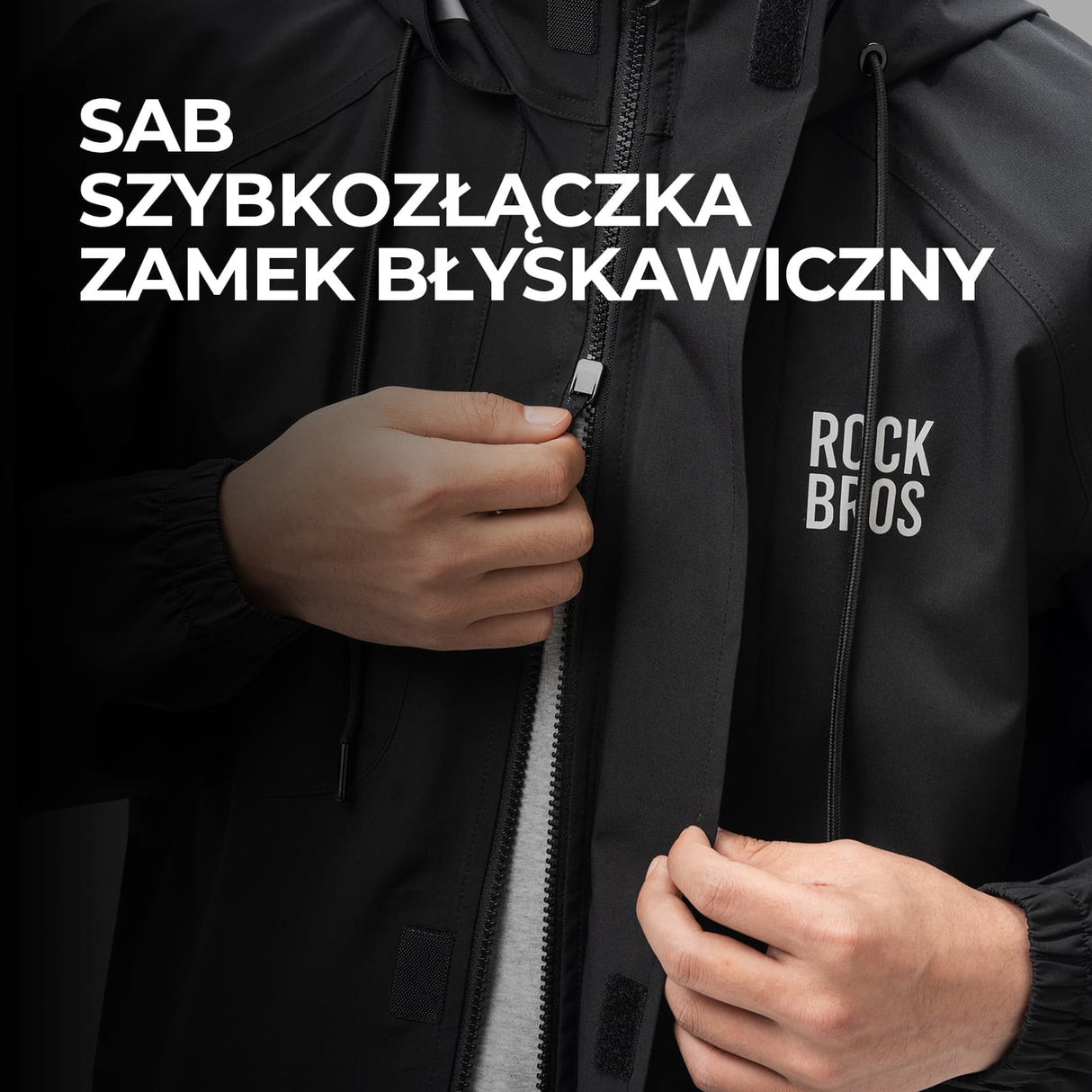 ROCKBROS Kurtka Przeciwdeszczowa Wiatroszczelna i Oddychająca-YPY025 Kurtki