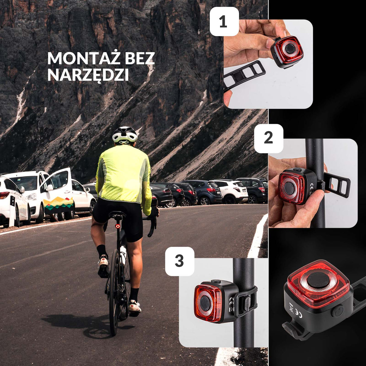 ROCKBROS Tylne Światło Rowerowe LR-06K Światła rowerowe