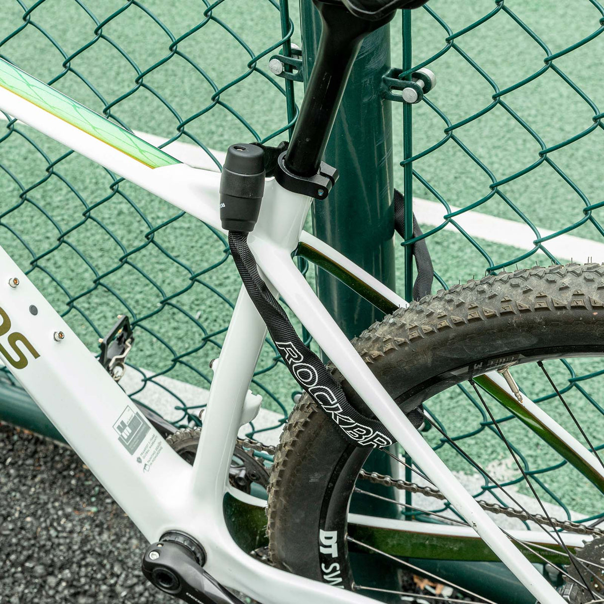 ROCKBROS-PL Łańcuch Antykradzieżowy Zapięcie Rowerowe 95cm Zapięcia