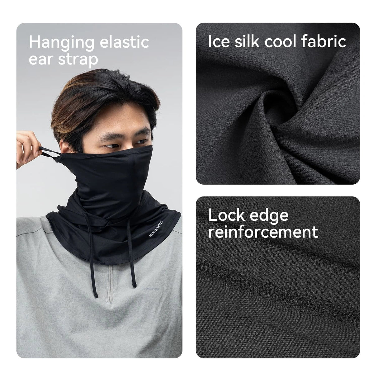 ROCKBROS Lato Kominiarka Rowerowa Ice Silk UPF50+ Kominiarki