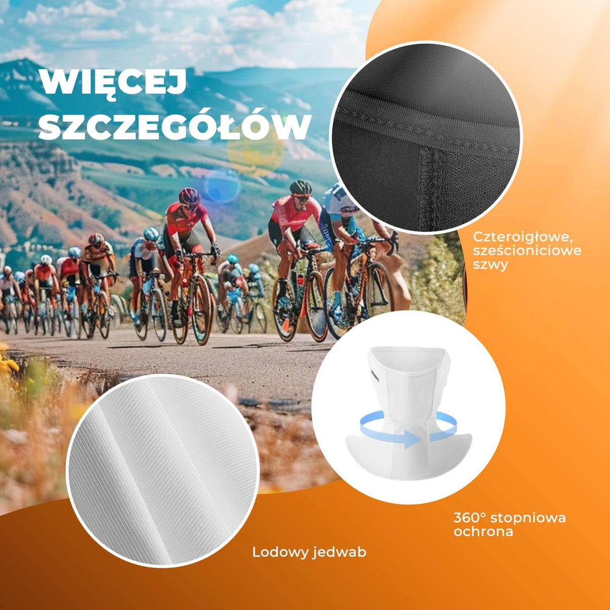 ROCKBROS ROCKBROS Letnia Maska Balaclava Wielofunkcyjna Szybkoschnąca Oddychająca Unisex Osłony twarzy