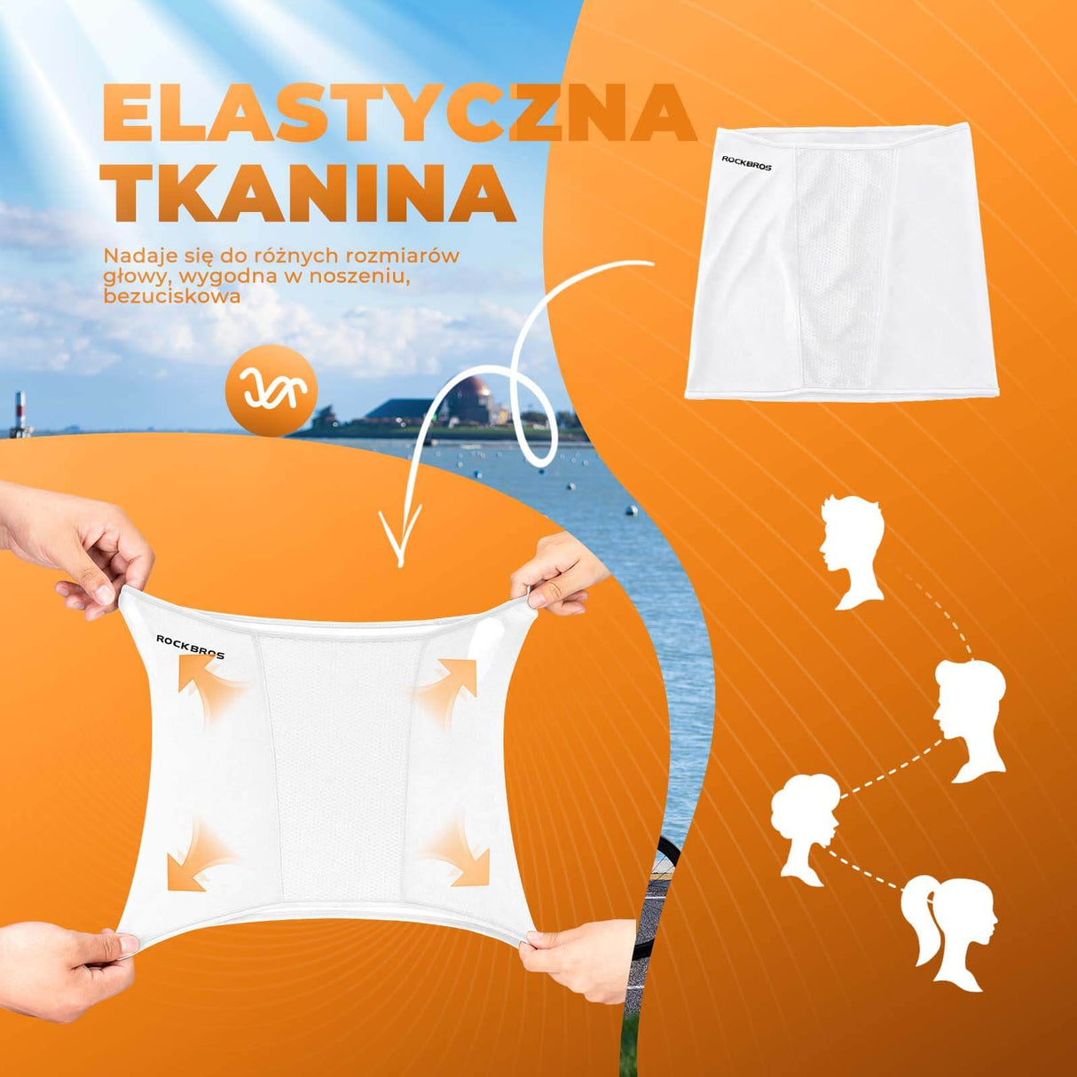 ROCKBROS ROCKBROS Letnia Maska Balaclava Wielofunkcyjna Szybkoschnąca Oddychająca Unisex Osłony twarzy