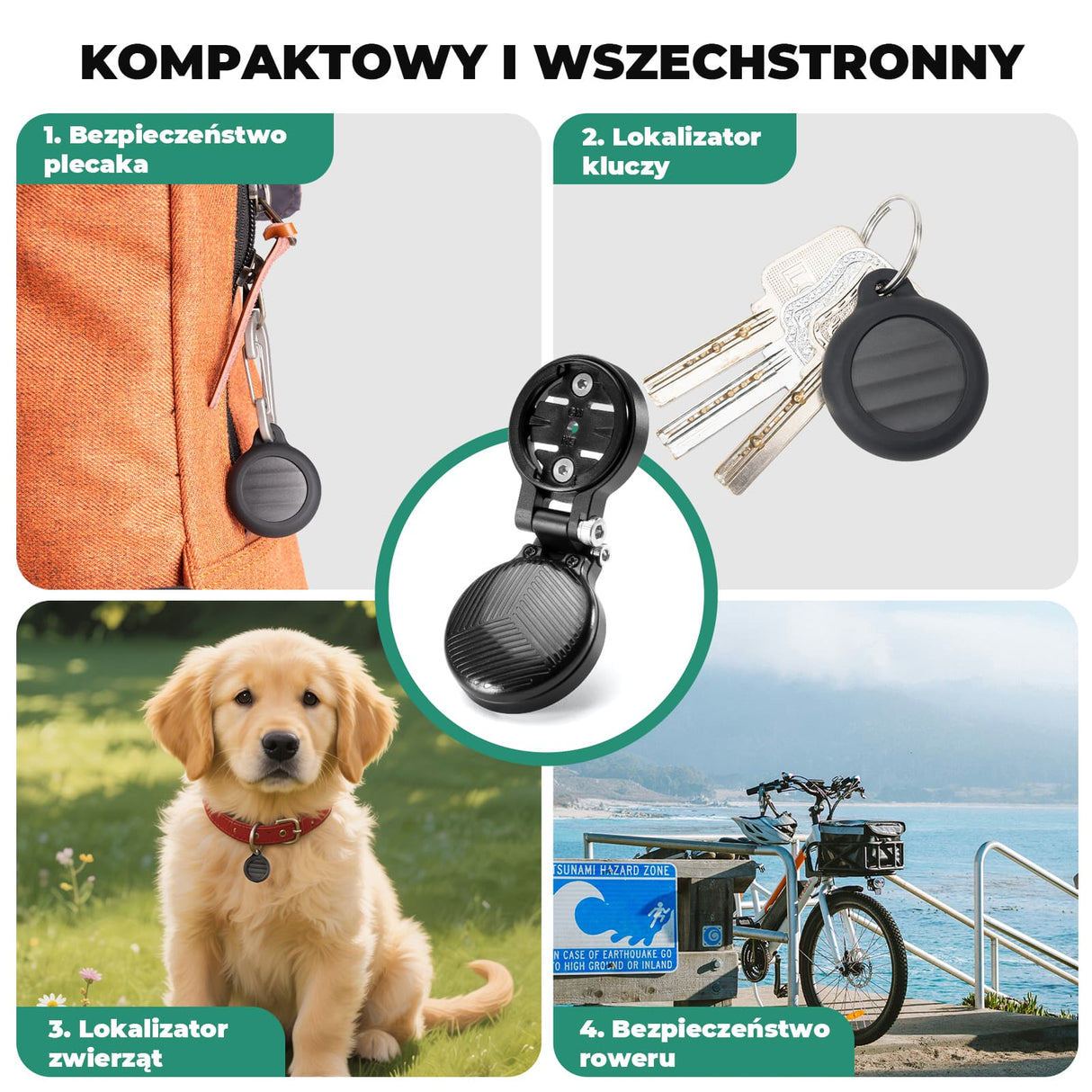 ROCKBROS Lokalizator Antykradzieżowy Apple 365 Dni Pracy, Dyskretny i Niezawodny-RT1W Akcesoria rowerowe