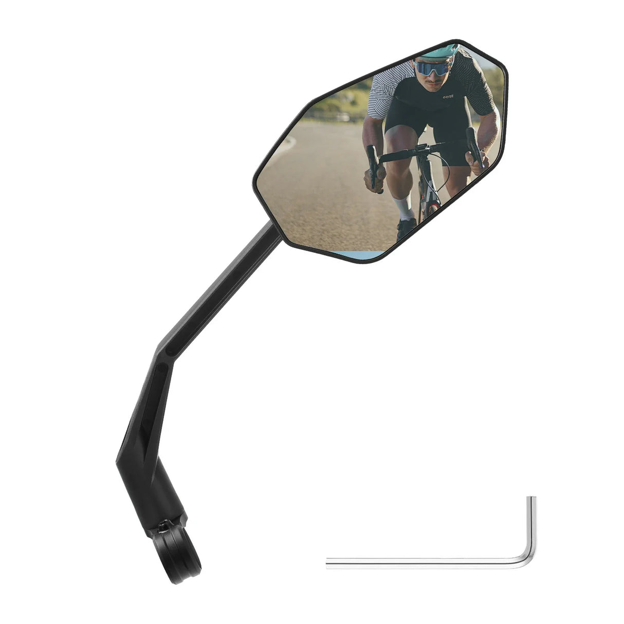ROCKBROS Lusterko Rowerowe Regulacja 360° i Szkło HD o Wysokiej Rozdzielczości-F-253A Lusterko rowerowePrawo