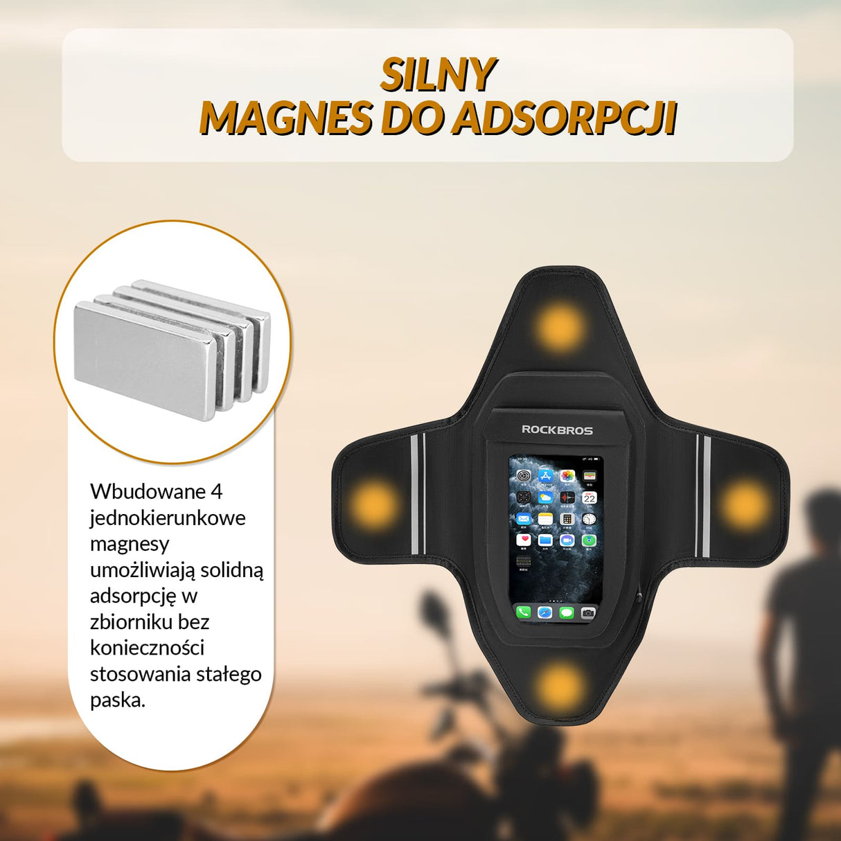 ROCKBROS Magnetyczna Torba na Bak Motocyklowy-AS-088 Torby i sakwy motocyklowe