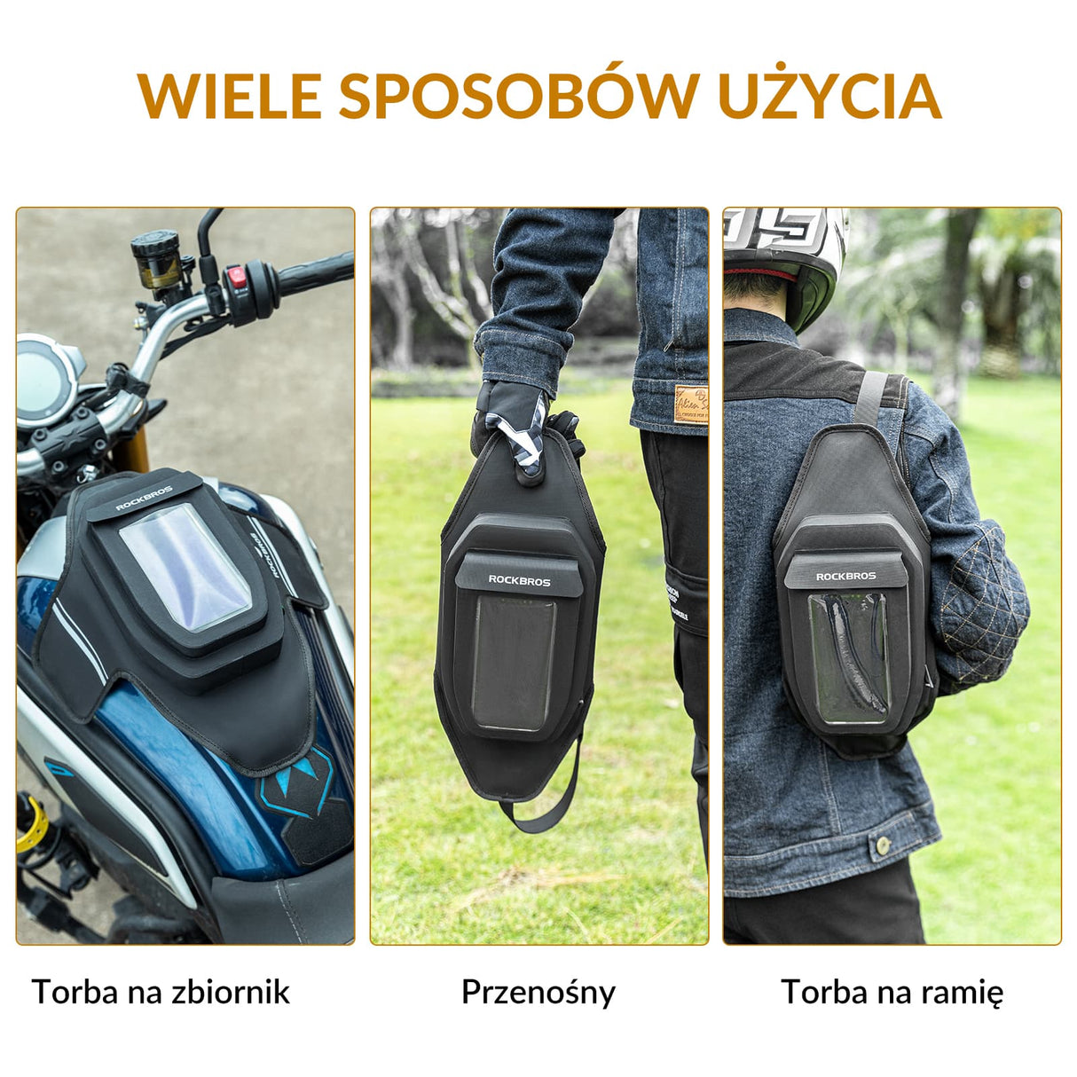 ROCKBROS Magnetyczna Torba na Bak Motocyklowy-AS-088 Torby i sakwy motocyklowe