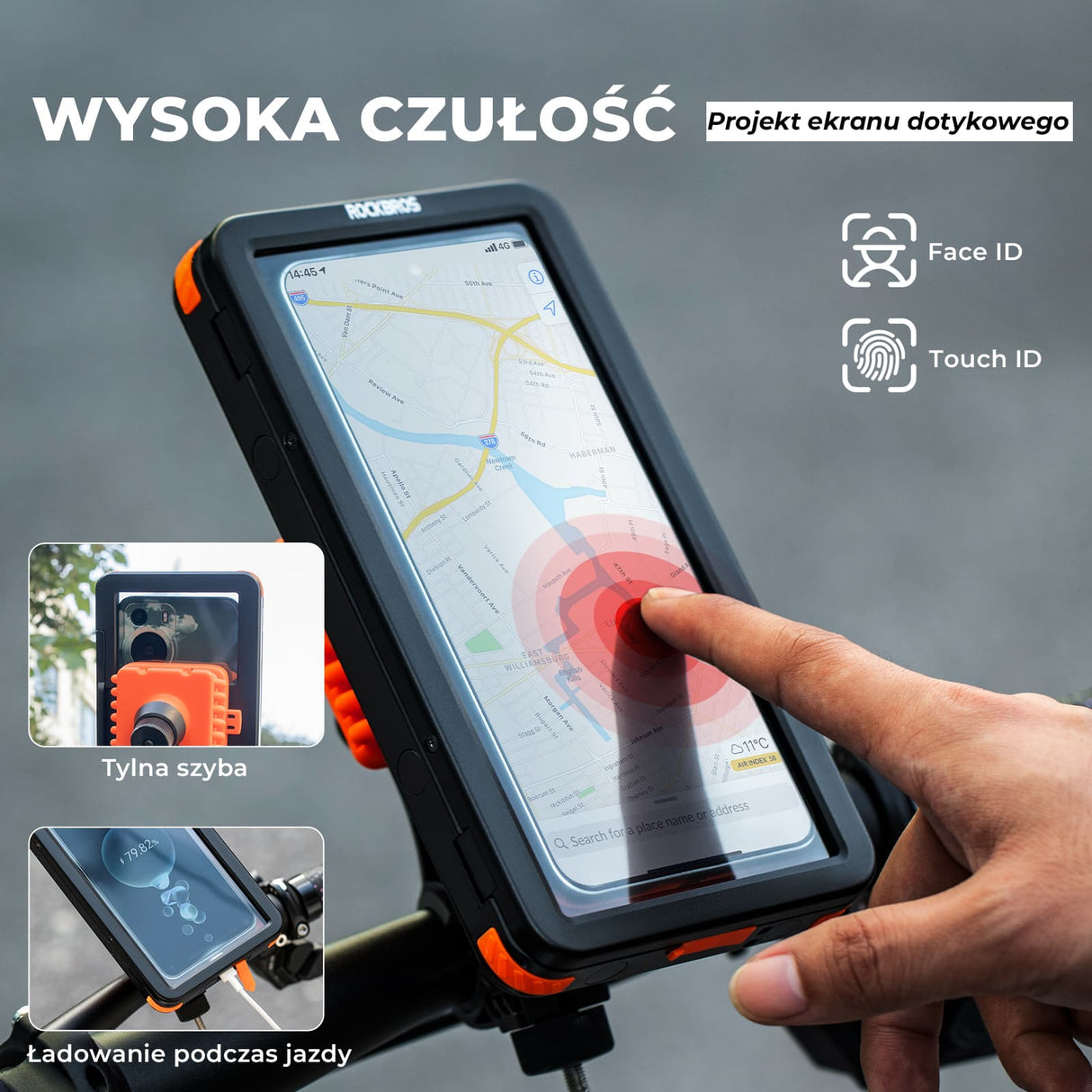 ROCKBROS Magnetyczny Uchwyt Na Telefon Rowerowy-HW-87 Uchwyty na telefon